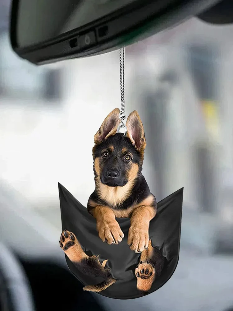 Pendentif de voiture pratique, ornement intérieur suspendu en forme de Mini chiot, jouet suspendu de voiture, cadeau, accessoires de décoration de voiture