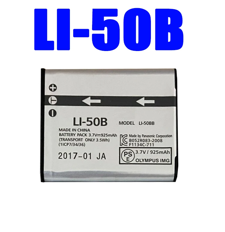 

Genuine Li-50B Li-50BB Battery For Olympus MJU Stylus 1010 1020 1030SW SH2 SH25 SP720UZ SP-810UZ SZ10 SZ11 Ricoh CX3 CX4 D-LI92