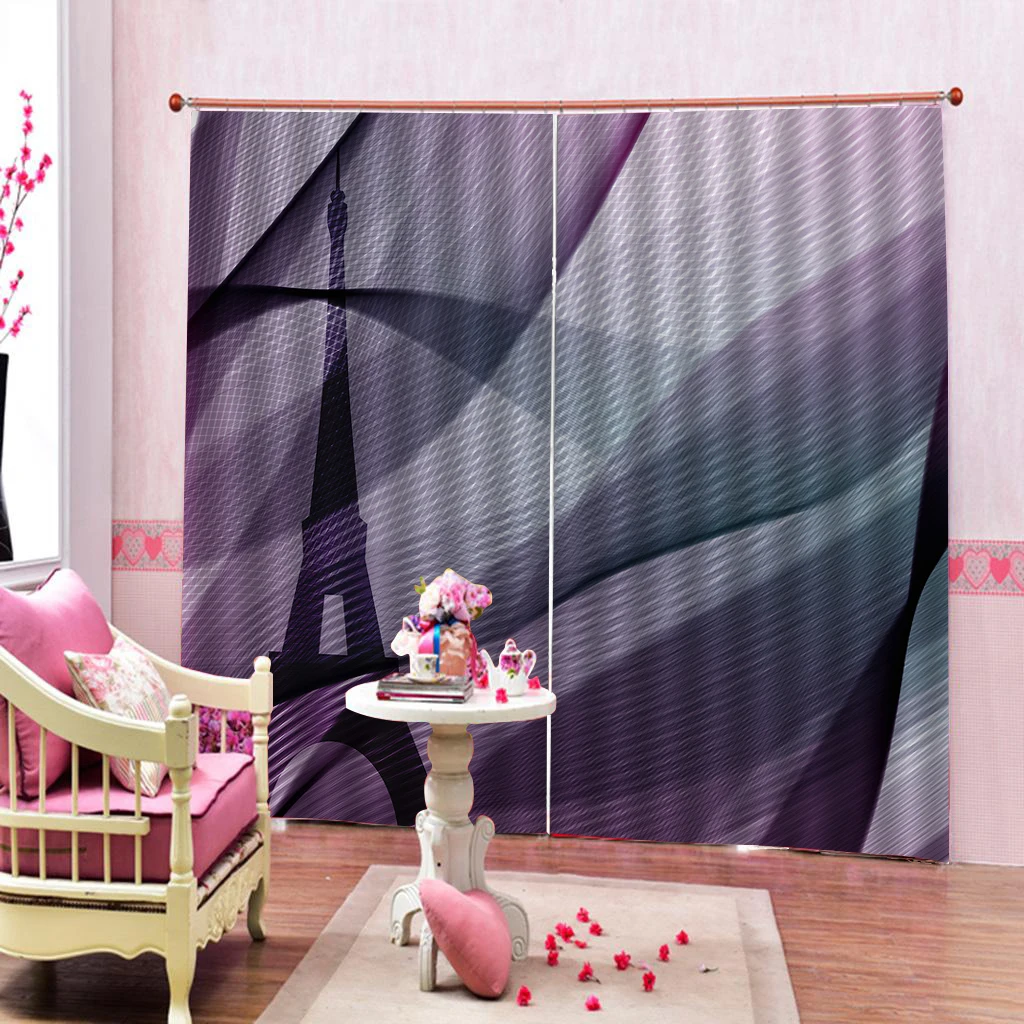 Custom tower curtains Customized 3D Blackout Curtains Living Room Bedroom Hotel Window curtains