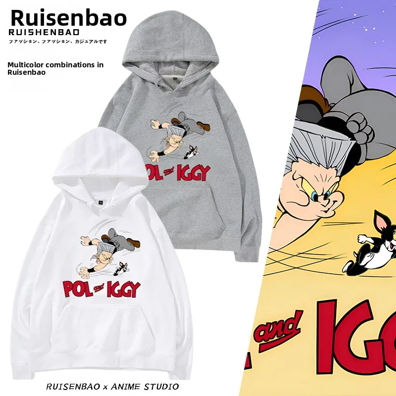 

Мужская толстовка с капюшоном Jojo's Adventure Collaborative Fce, осенне-зимняя, с принтом в стиле аниме, свободного кроя