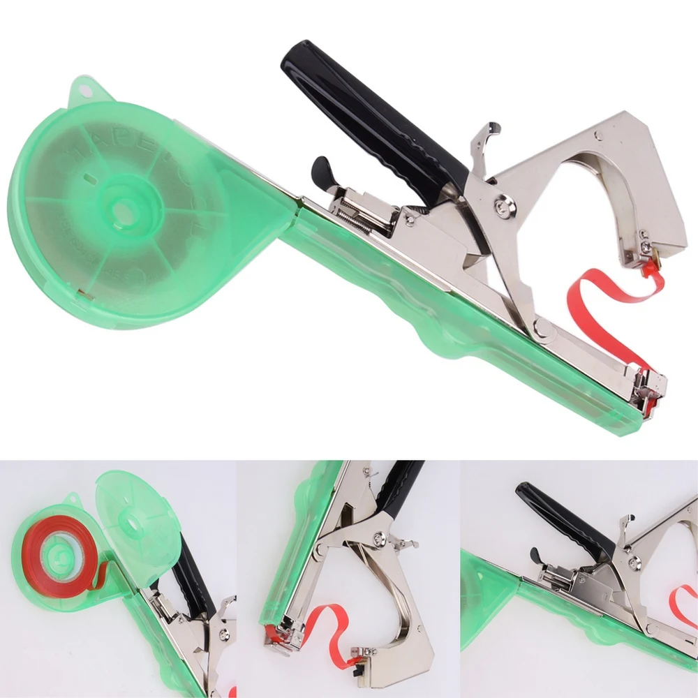 Plant Tying Machine Gardening Tapetool Branch Hand Tying Machine Tapener Gun with Tape and Staple for Vegetable Grape Garden