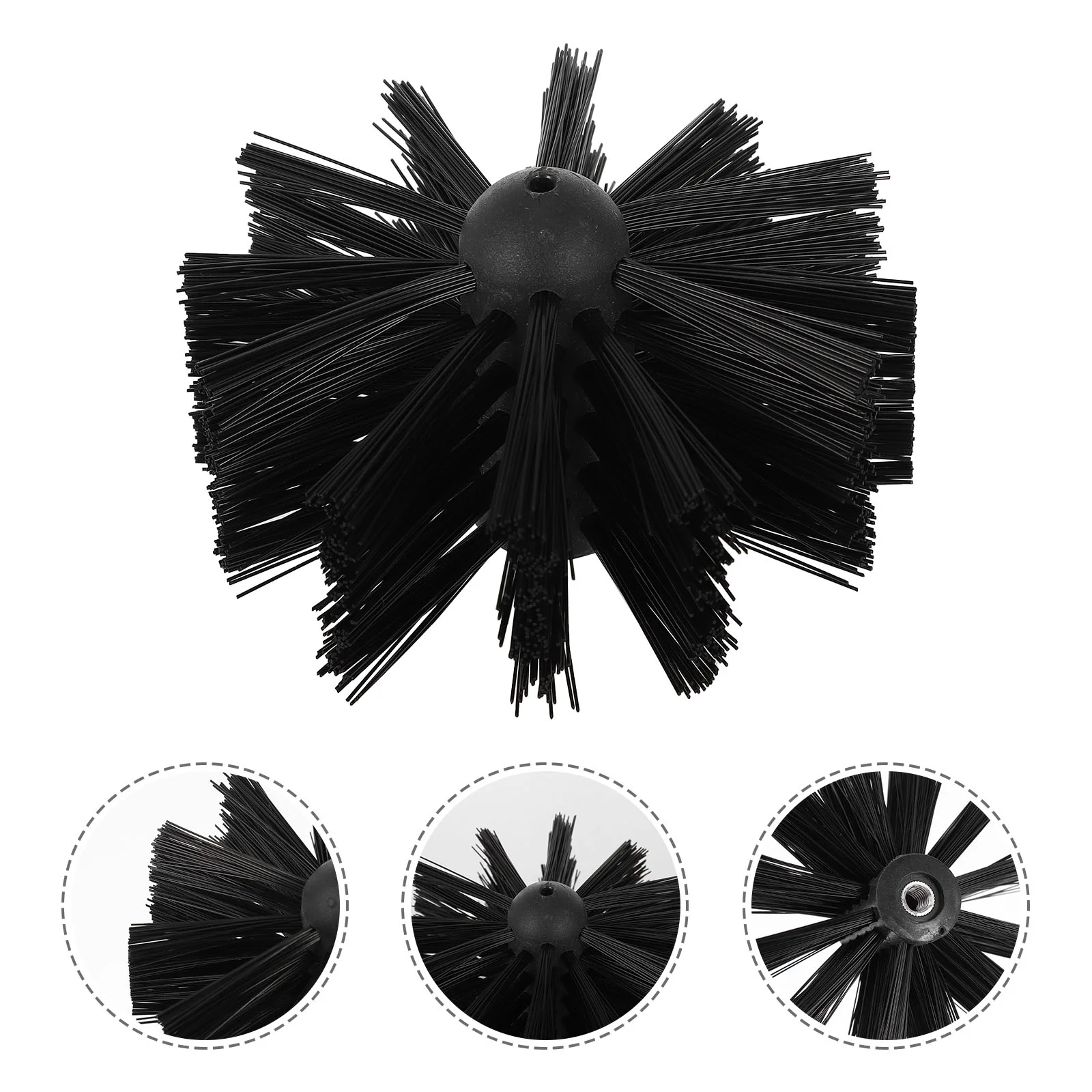 2 Pcs Chimney Brush Cleaning Head Dryer Duct Cleaner Air Wind Mushroom Vent Lint Sweeping Tool Nylon Fireplace