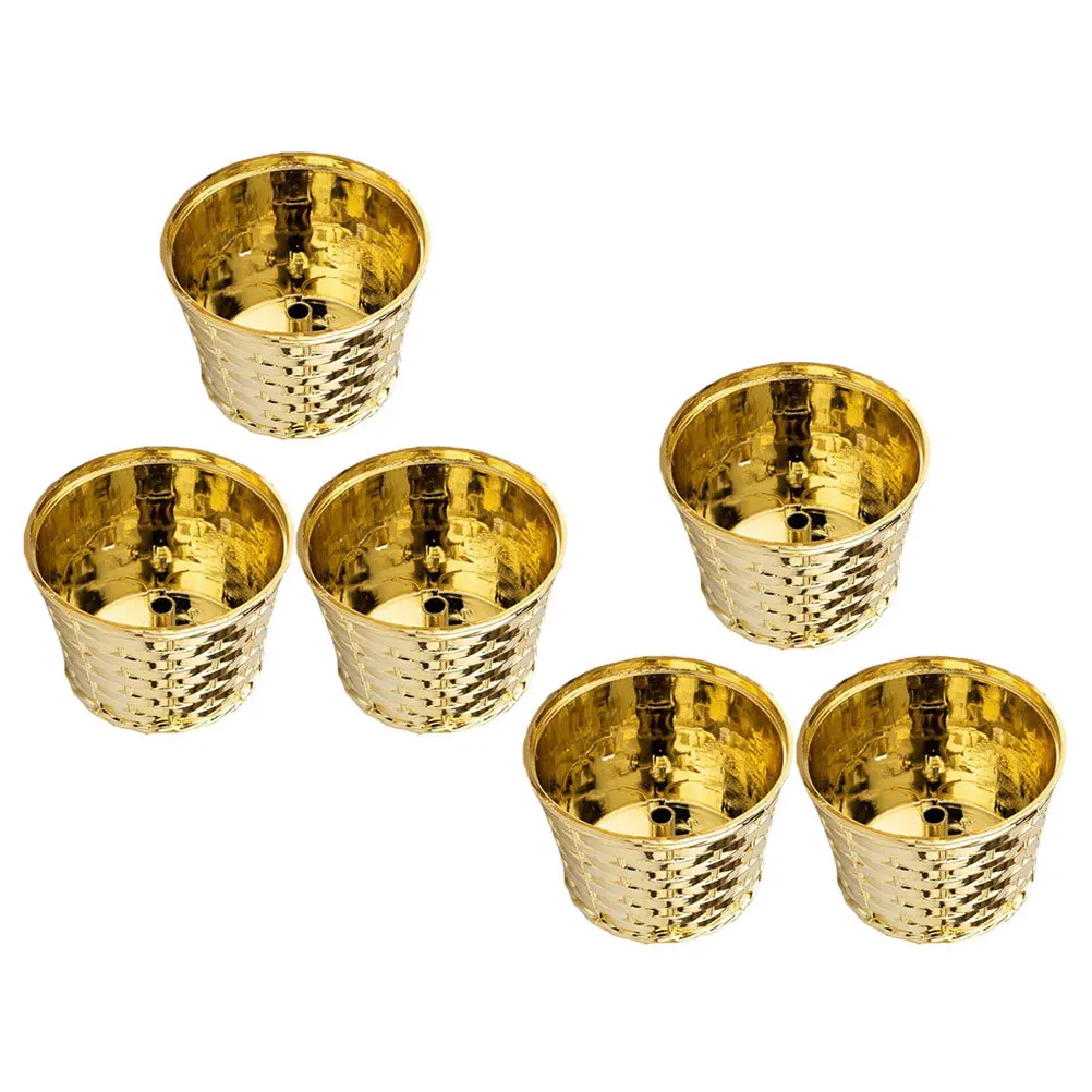 

6Pcs Christmas Tree Stand Desktop Sturdy Base Support Rack Mini Artificial Xmas Tree Holder Christmas Supplies