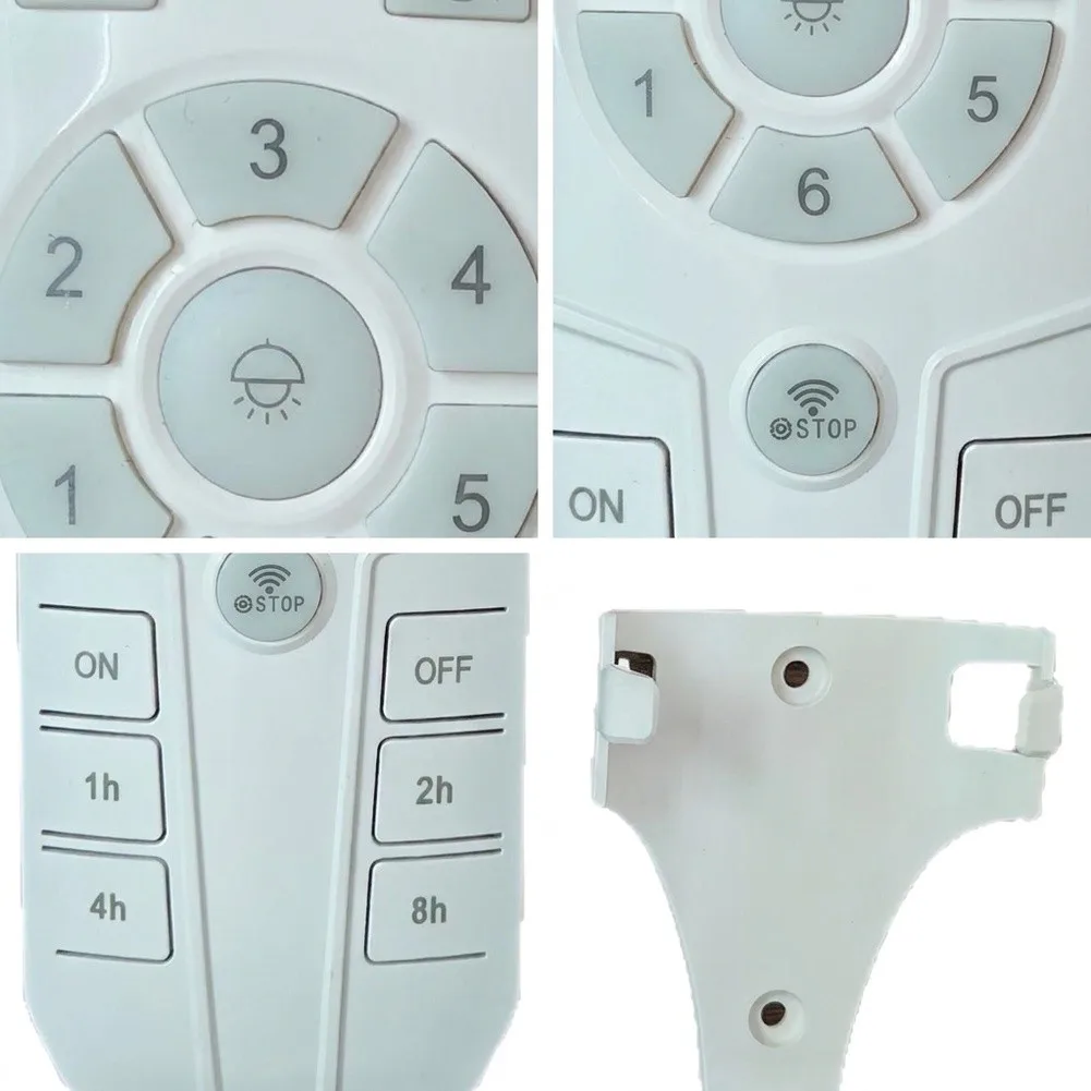 6 Speeds Remote Control Switch Wireless Fan Switch White Ceiling Fan Remote Ergonomic Curved Design 26 Feet Control Range