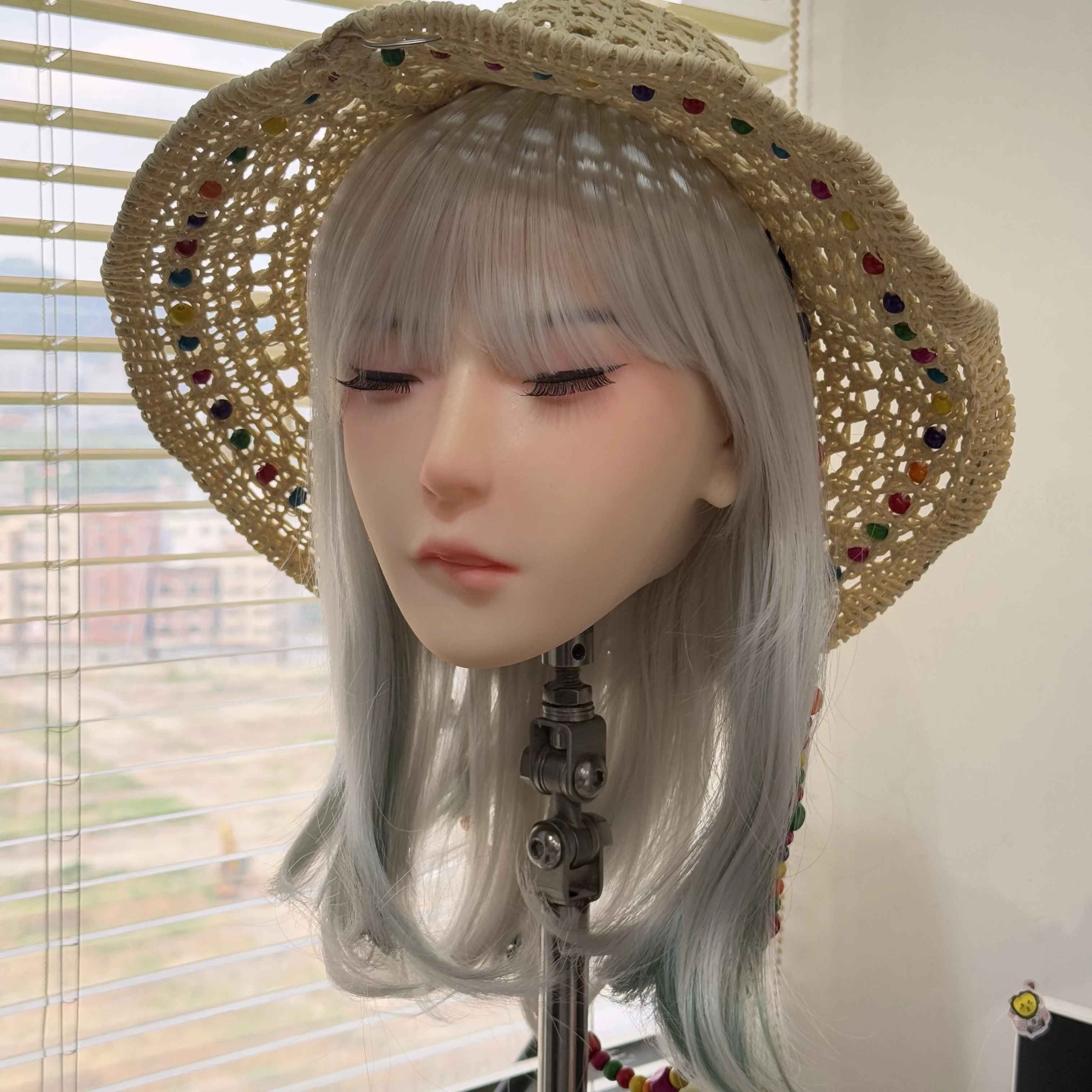 حامل عرض الشعر المستعار - مادة TPE، رؤوس نموذجية أنيقة للشعر المستعار والمجوهرات والنظارات والأقنعة، بما في ذلك الشعر المستعار المطابق (باستثناء ب)