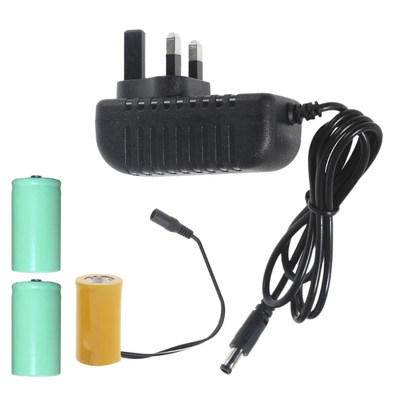 SS8S 3.60ft Fake Eliminators AC100-240V to LR20 D Battery Extension Cable Power Adapter Replace 3pcs LR20 D Batteries