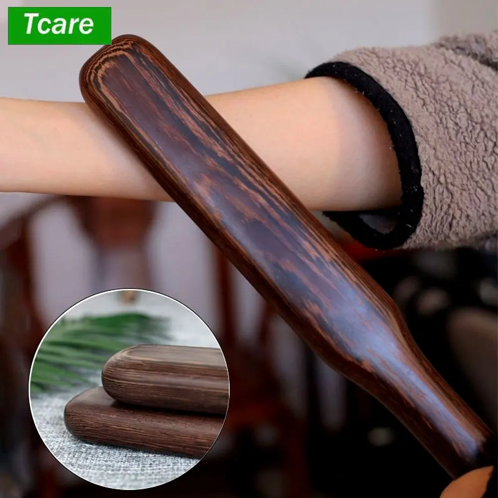 Herramientas de masaje de terapia de madera, palo de masaje, herramienta de tratamiento de doble fila para raspar patas traseras, espalda, cintura