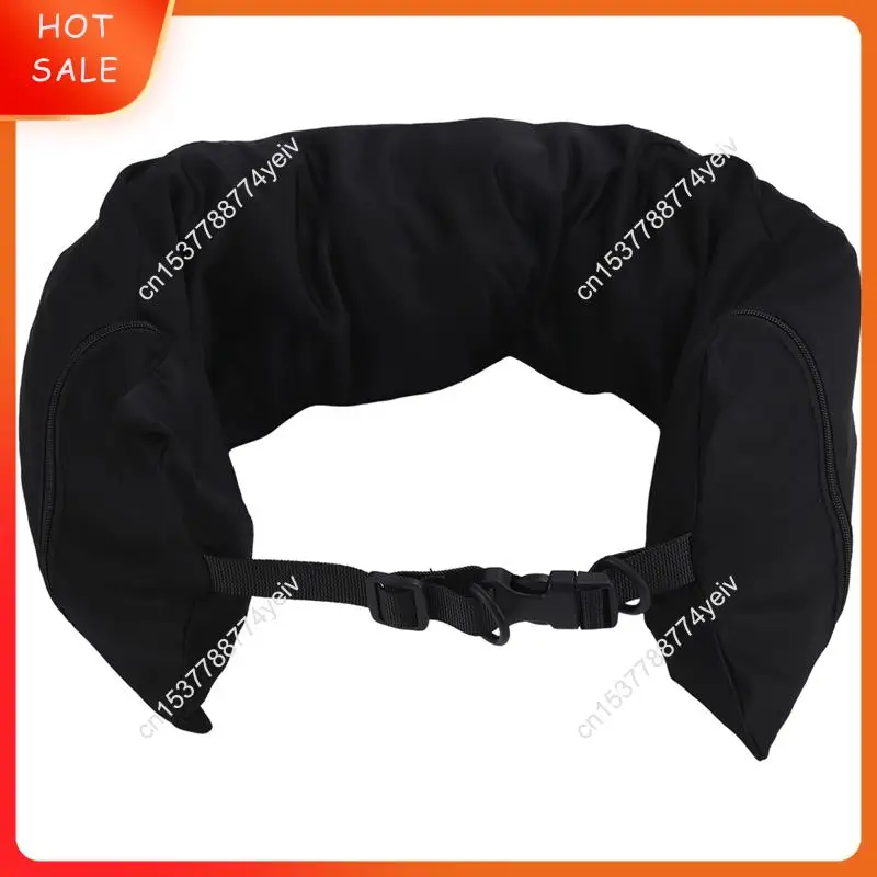 وسادة سفر للأمتعة الإضافية، وسادة رقبة قابلة للحشو أثناء السفر، حجم رقبة قابل للتعديل، يمكن أن تحمل أساسيات السفر A62X