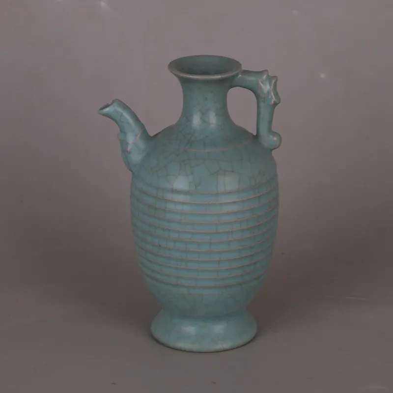Chinese Yongzheng Style Deep Blue Matte Glaze Beauty Shoulder Vase Vintage Porcelain Home Decor Collectible