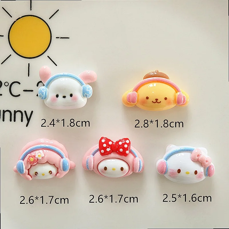 100pcs Kawaii Flatback Resin Cabochon DIY Scrapbook Earrings - view 2
