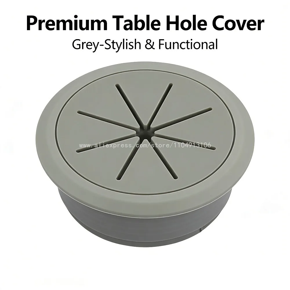 1Pcs Desk Cable Grommet 50/53/60/80mm ABS Rubber Cord Organizer Desk Wire Hole Cover for Office Furniture Table Cable Management