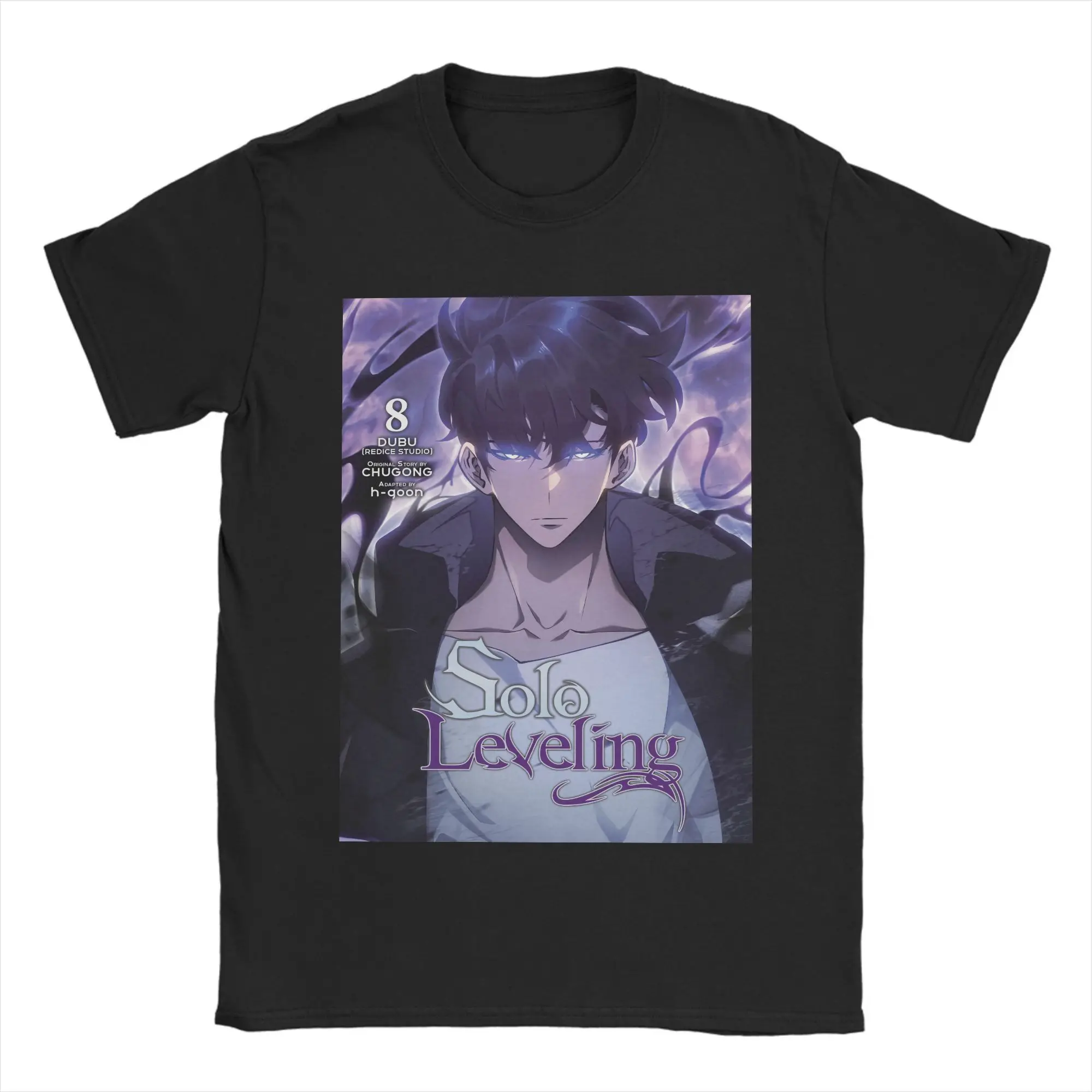 

Anime Solo Leveling Men's T Shirt Novelty Tee Shirt Short Sleeve Crew Neck T-Shirt Pure Cotton Unique Tops