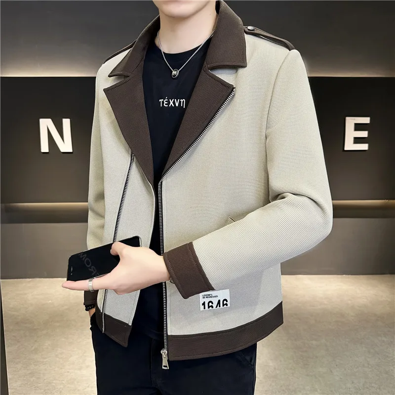 

Men's Casual Workwear Jacket in Relaxed Fit with Minimalist Trendy Style, Comfortable and Versatile, Ideal for Street Fashion.