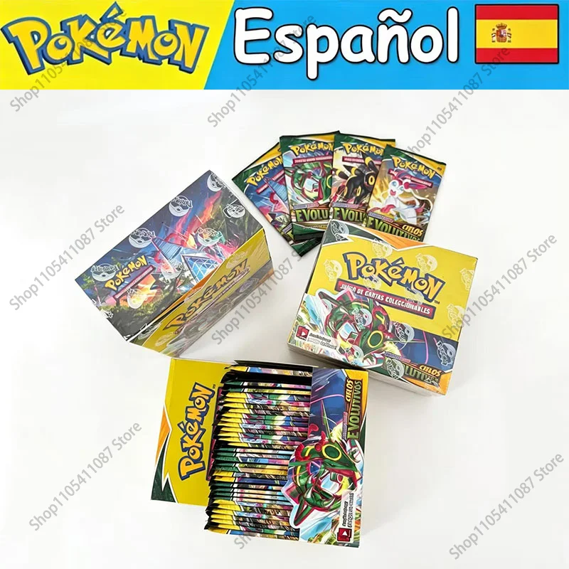 360Pcs TCG Sword & Shield Evolving Skies Spanish Booster Battle Transaction Card Trading Cards Game Collection Toys Gift