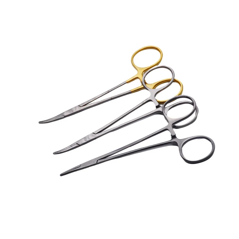 

12.5cm Shiqiang hemostatic forceps straight head elbow hemostatic forceps double eyelid surgery plastic needle holding forceps