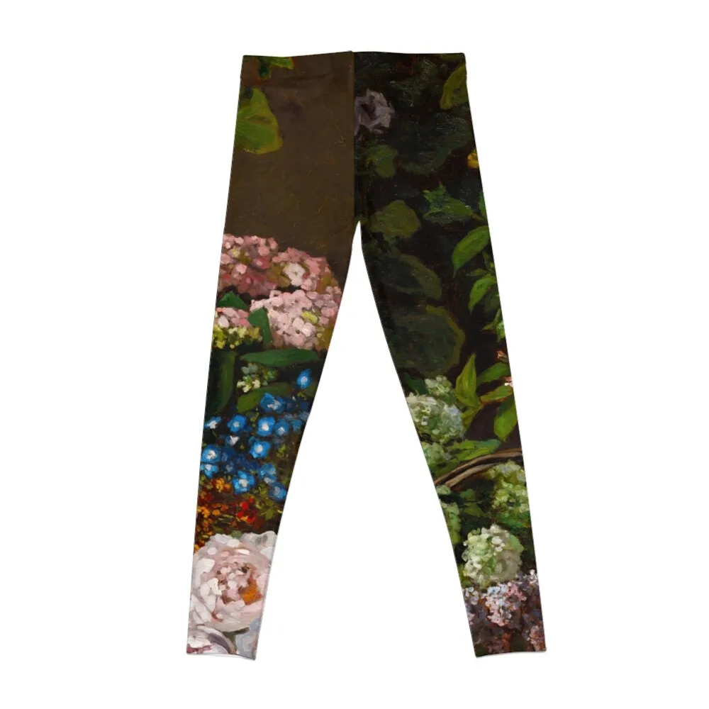 CLAUDE MONET HD - Spring Flowers (1864) Leggings Sports pants woman active wear Fitness's gym clothes for girls Womens Leggings