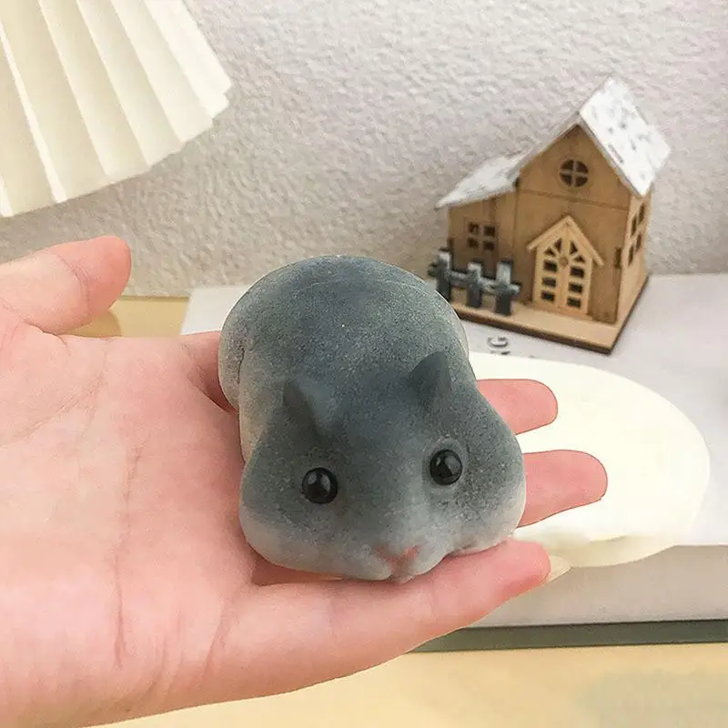 บีบความเครียดบรรเทาของเล่นหนูแฮมสเตอร์รูปร่างช้า Rebound Fidget ตลกบีบความเครียดบรรเทา Fidget สําหรับเด็กและผู้ใหญ่นุ่ม