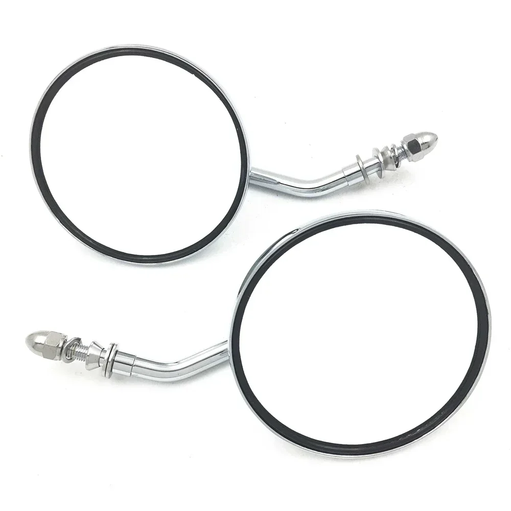 قطع غيار الدراجات النارية المرايا الجانبية لـ Harley Davidson Softail Dyna Sportster Touring Round Rear View Breakout FXSB 2013-2015 #4