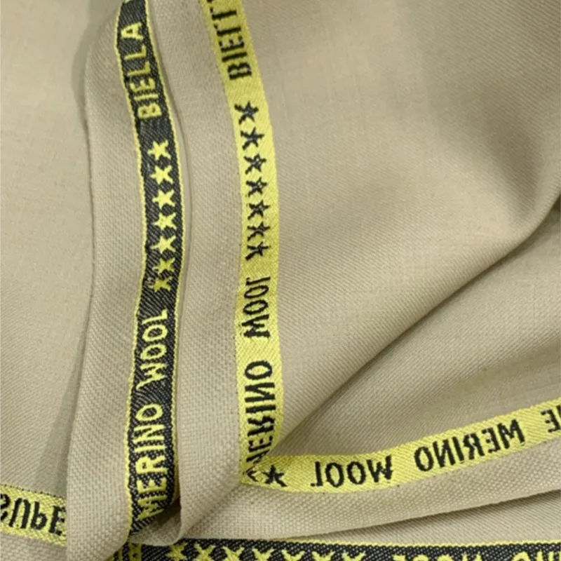 Pantaloni in poliestere twill antirughe in tessuto pettinato in lana tinta unita 220