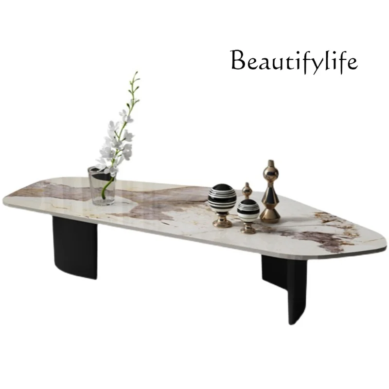 

Italian minimalist special-shaped marble coffee table modern minimalist coffee table