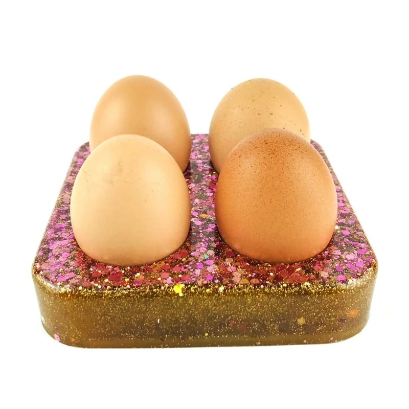 2Pcs Egg Holder Silicone Resin Molds Epoxy Resin Casting Silicone Mold Eggs Tray