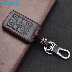 ATOBABI Leather Car Key Cover Protector Bag For Cadillac CTS DTS SRX STS Escalade Chevrolet Corvette Smart Remote Fob Shell Case