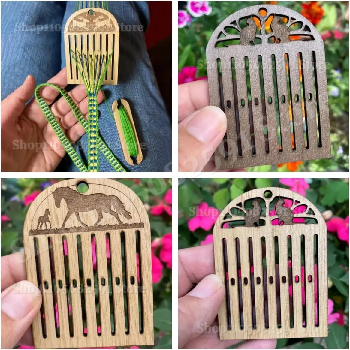 

Rigid Heddle Backstrap Weaving Kit for Bands, Weaving Shuttle Tools Arts Crafts for Bracelet Bag Belt Camera Strap,DIY Looms Kit