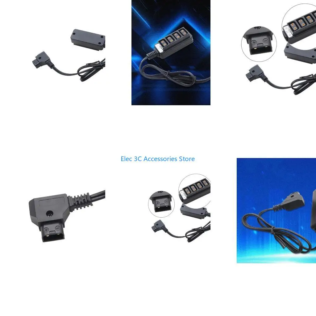 Y51A D-Tap Male To 4-Port D-Tap Female Camera Power Supply Distributor DTAP Fourway Splitter for Anton V-mount Battery