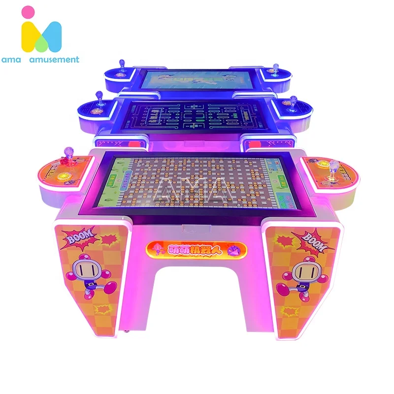 AMA Amusement Arcade Game Machine Coin Operated Children's 32 Inch Video Game Equipment Double Control Robot Game Machine