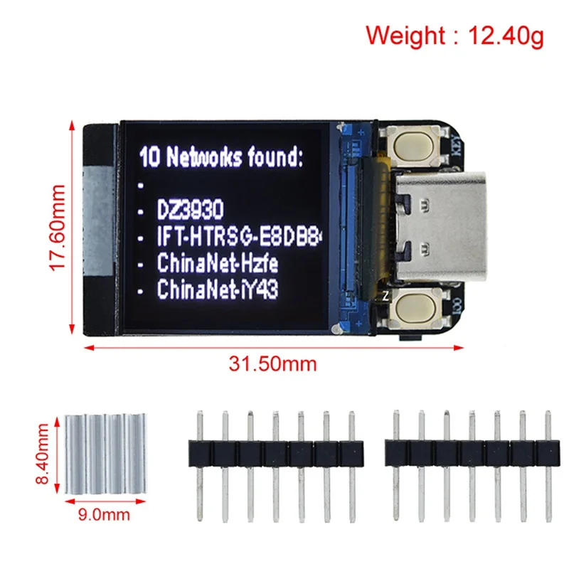 T-QT V1.1 ESP32-S3 GC9107 0.85 Inch LCD Display Module Development Board WIFI Bluetooth Full Color IPS 128X128 Screen
