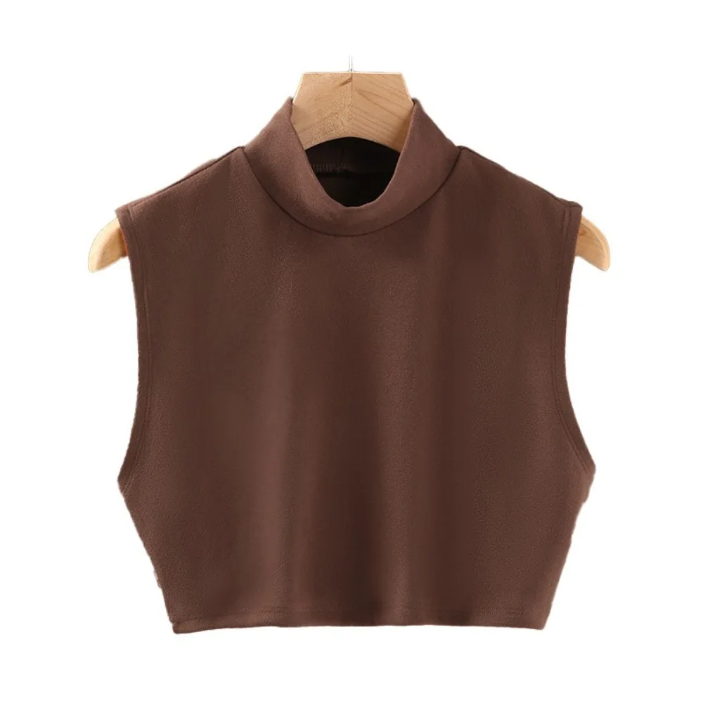 Bufandas de cuello falso de Color sólido, cubierta para el cuello, collares medio altos, desmontable, cuello falso de alta elasticidad, accesorios de ropa