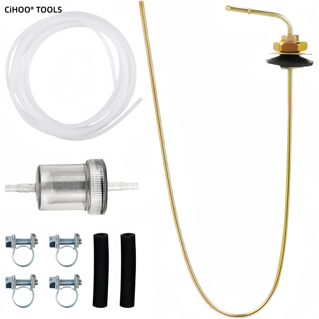 

Комплект из нержавеющей стали: вертикальная трубка для топливного бака 650x5 мм, белый шланг 5 м для дизельного воздушного отопителя, полный комплект