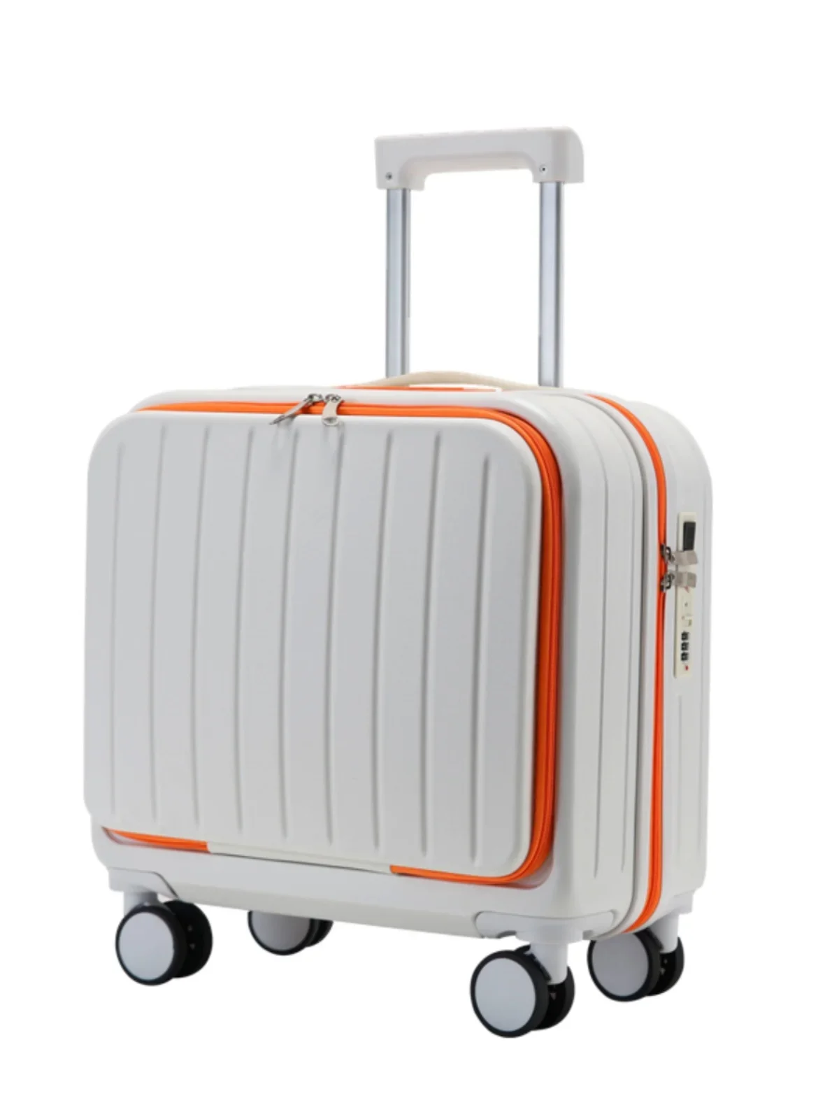 Front-mounted open suitcase, women's explosion-proof trolley, small travel boarding lockbox