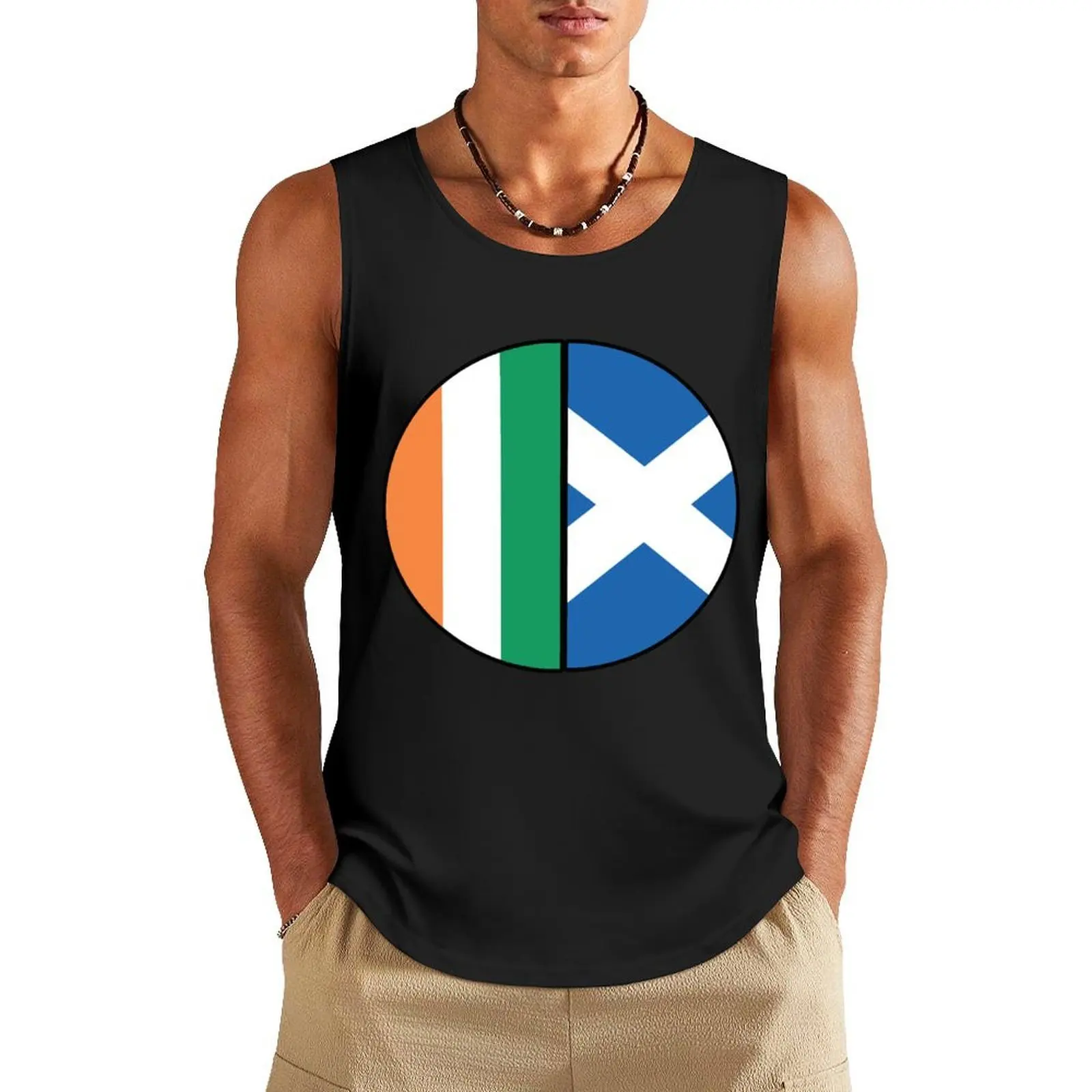 

Half Irish & Half Scottish Heritage Chart T-shirt Tank Top anime t-shirts Men's clothes male top muscular man