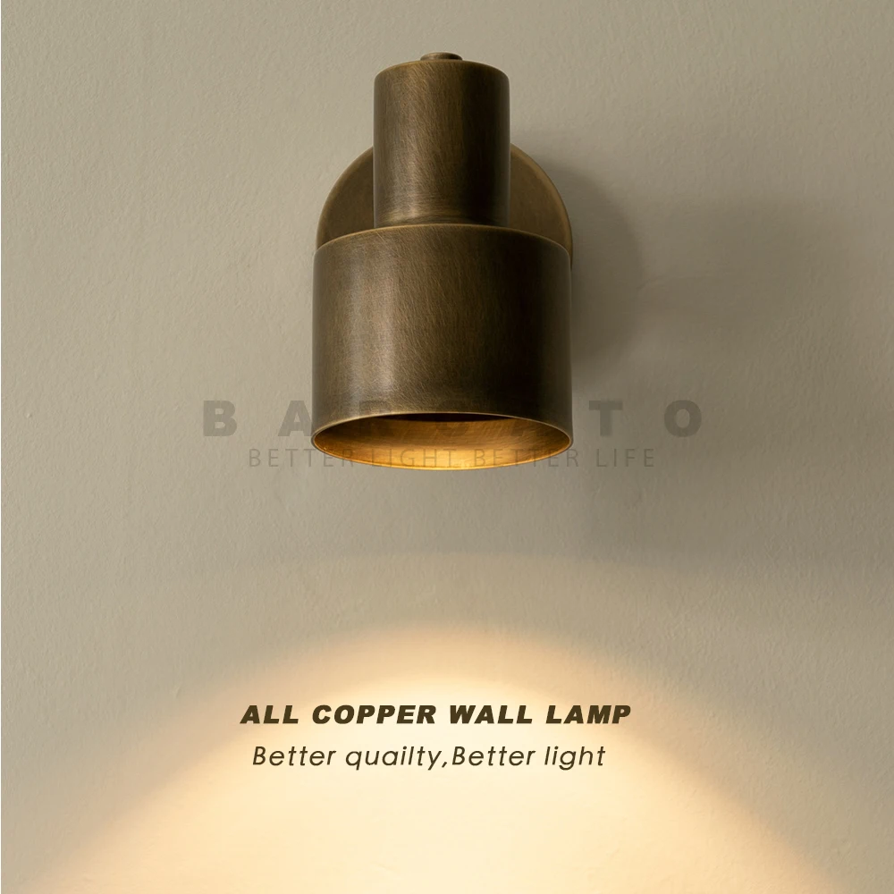 

Brass LED Wall Lights Rotatable Wall Decor High Quality Design For Parlor Bedroom Reading Lighting Gold Copper Drop Shipping