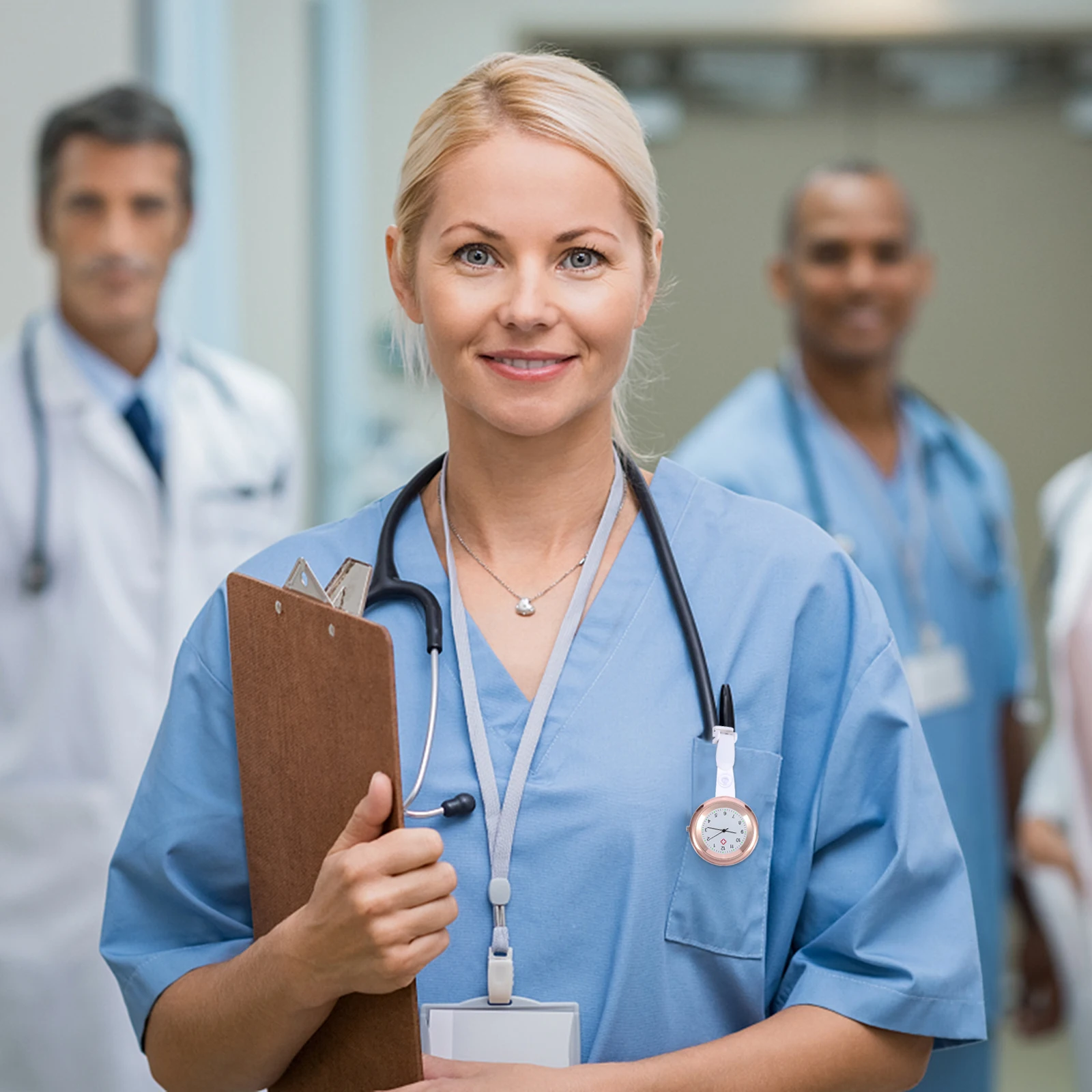 Women Fashion Nurse Watches Medical Nursing Hand Clip-On Pocket Watch For Doctors Nurses Simple Design Durable High-Quality