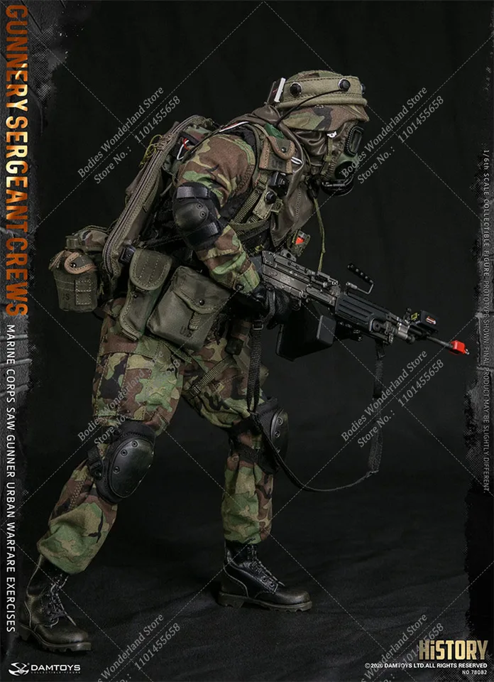 DAMTOYS 78082 1/6 Scale US Navy The Gunnery Sergeant Crews Black