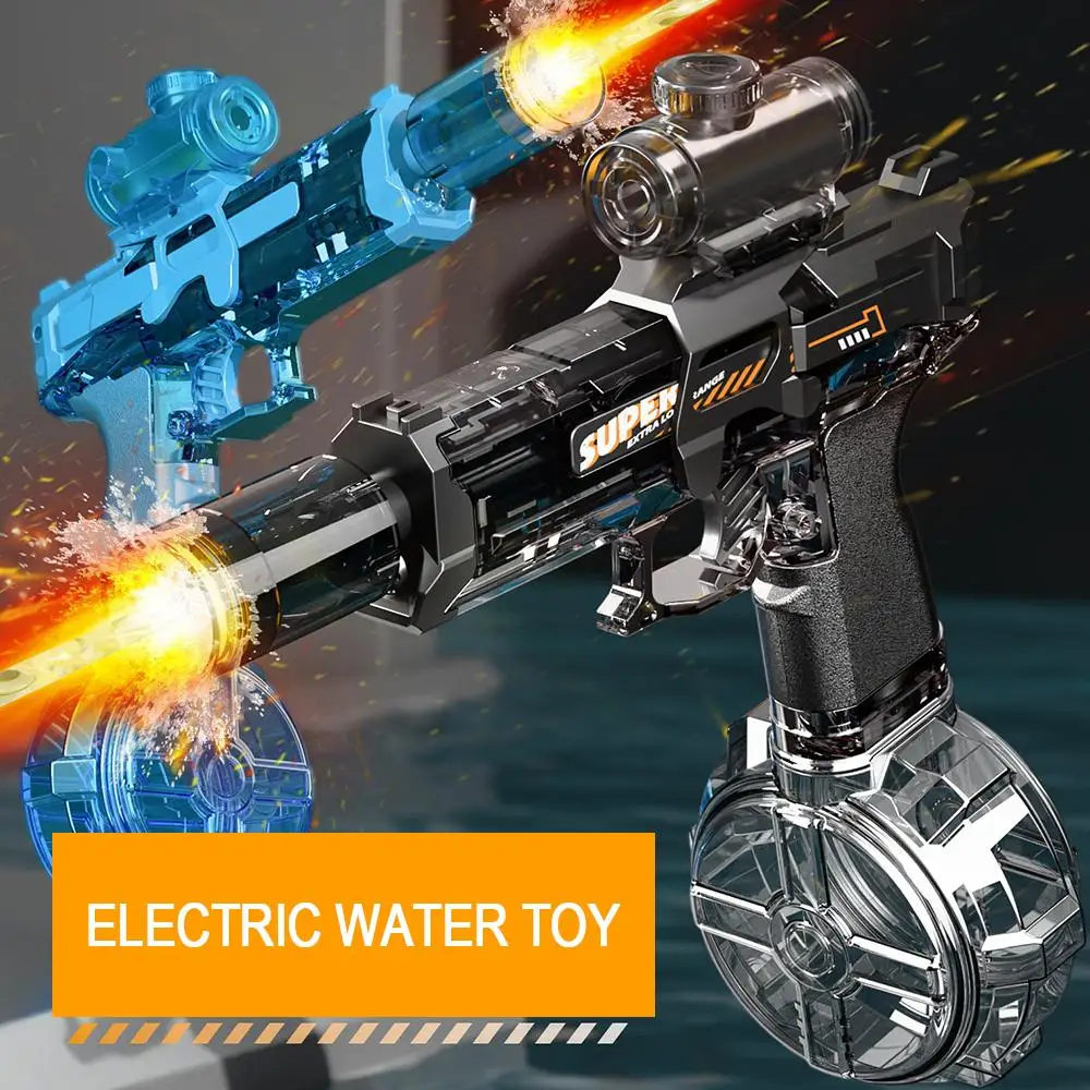 Electric Sport Water Gun Toy High-speed Interlocking Return Chamber Pulse Children's Water Gun Set High-pressure Water Spray Gun