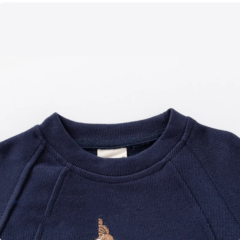 2026 Herbst Jungen Hoodies 1-8 Jahre Cartoon Pony Stickerei Kinder O-Neck Sweatshirts Baby Lockerer Freizeitpullover Kinder Mäntel – Detail 4