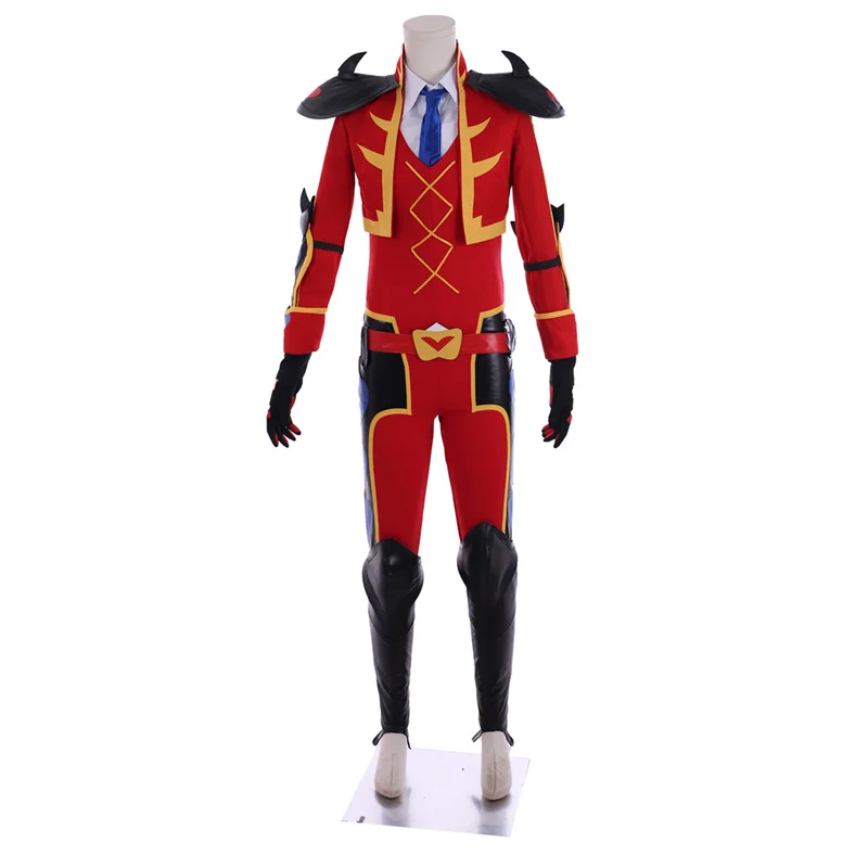 Anime Adam Cosplay Costume Red Jacket Pants with Shirt Suit for Men Halloween Carnival Outfit