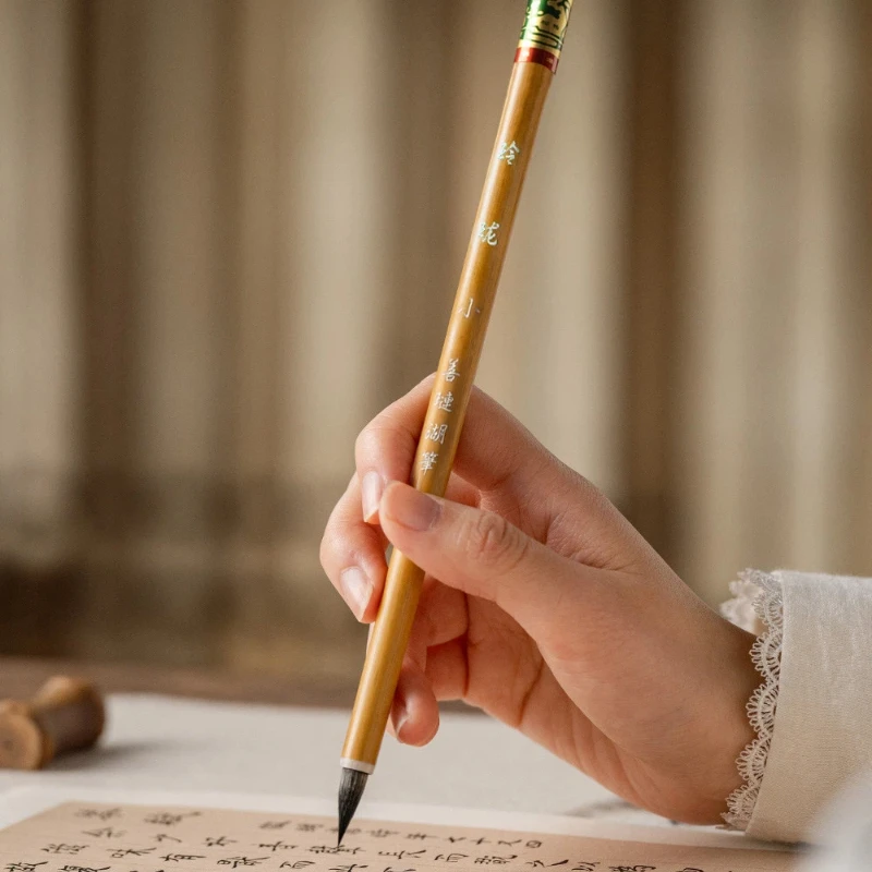 Mixed Hair Huzhou Chinese Calligraphy Brush For Small Regular Script Brush Beginner Entry Daily Calligraphy Writing Practice Pen