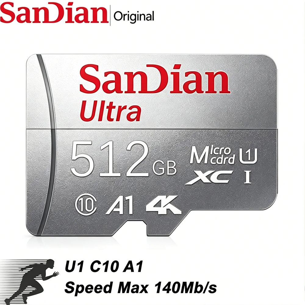 32GB Micro TF SD Memory Card 128GB 256GB 512GB SD Card UHS-I U3 V30 4K Video For Car Dash Cam Truck Recorder Driving