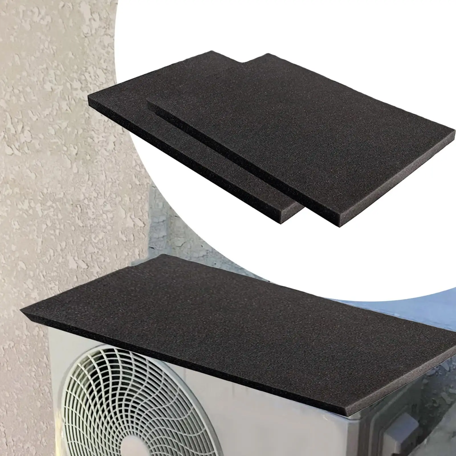 2 Pieces Air Conditioner Drip Cushion Window Removable Cushion Black Guard