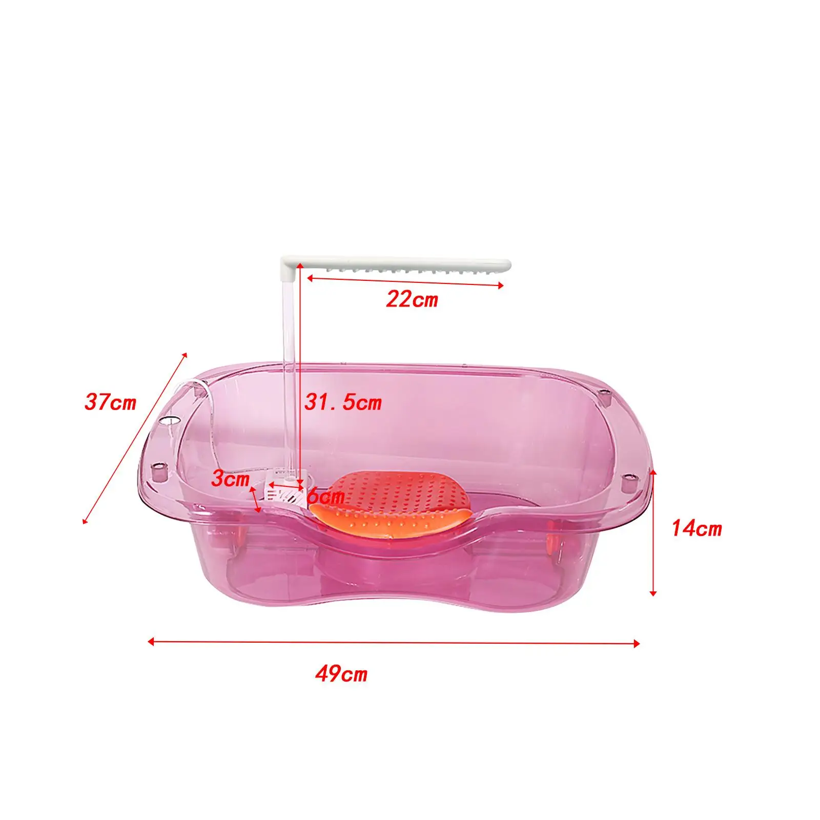 وعاء شامبو بجانب السرير حوض شامبو لكبار السن والمعاقين طريح الفراش حوض غسيل الشعر القوي المحمول لسرير صالون المنزل بالوعة