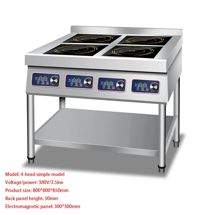 Restaurant Commercial 380V 4 Burner Electric Cooktops Induction Cooker Commercial Induction Stove