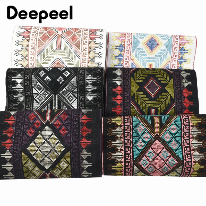 1 ياردة 22.5 سنتيمتر الجاكار حزام حزام المطرزة الدانتيل تقليم فستان الملابس الزخرفية جديلة الشريط الفرقة DIY بها بنفسك لوازم الخياطة الحرف #6