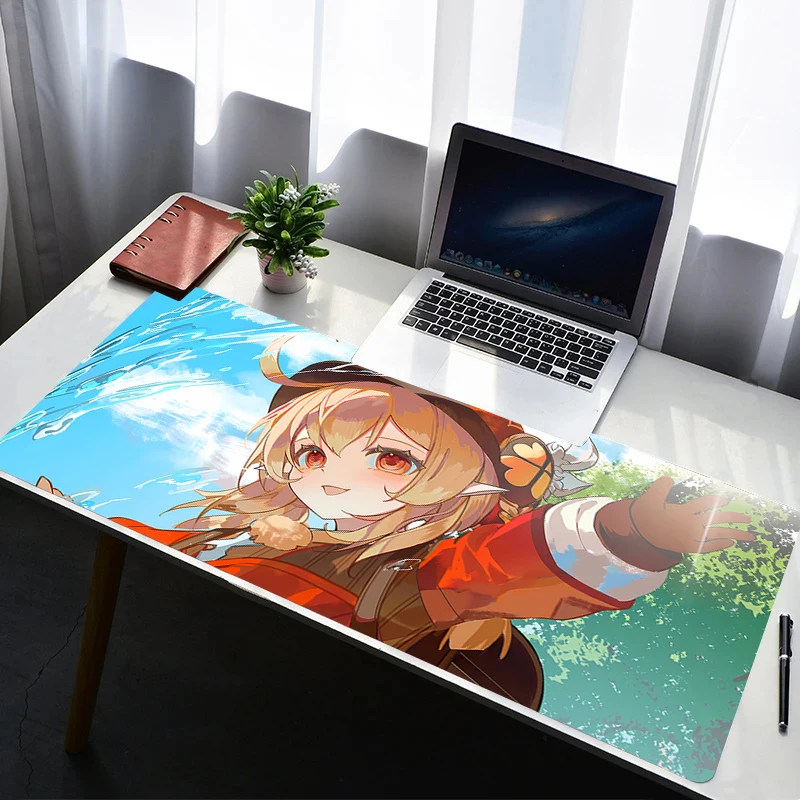 

Mouse Pad Laptop Non Slip Extended Desktop Mouse Mat G-genshin Impact Klee PC Anime HD Keyboard Pad Gaming Accessories Mousepad