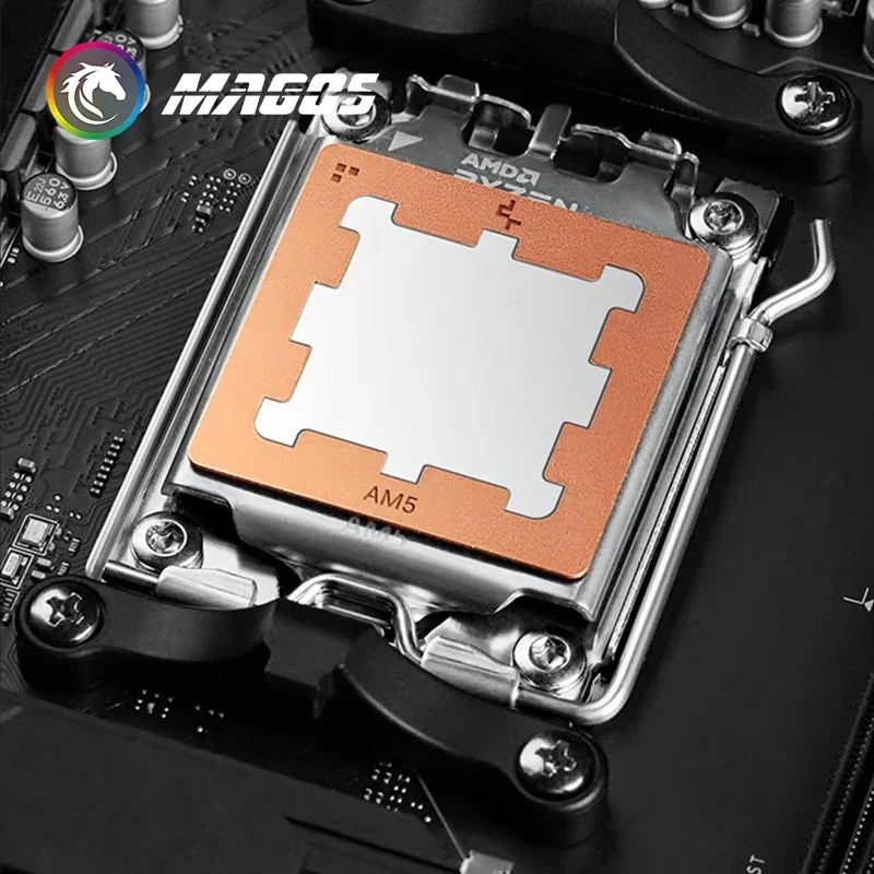 7600X 7700X 7900X 7950X AM5 CPU Protector Frame Armor, Anti-Overflow Silicone Enhanced Heat Dissipation