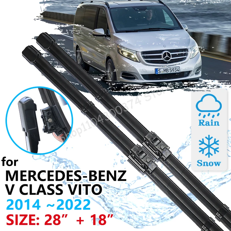 

Car Wiper Blades for Mercedes Benz Vito Viano V Class 2014~2022 W447 Front Windscreen Wipers Car Accessories 2015 2016 2017 2018