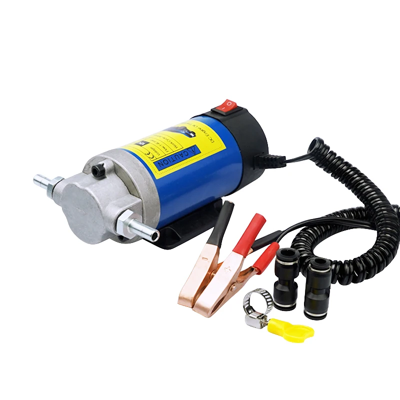 Pompa di trasferimento dell'olio elettrica 12V 100W portatile 1-4L/min attrezzatura per cambio olio pompa del carburante per automobili per auto moto barca